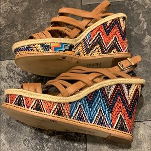 Chevron Wedge Sandals
